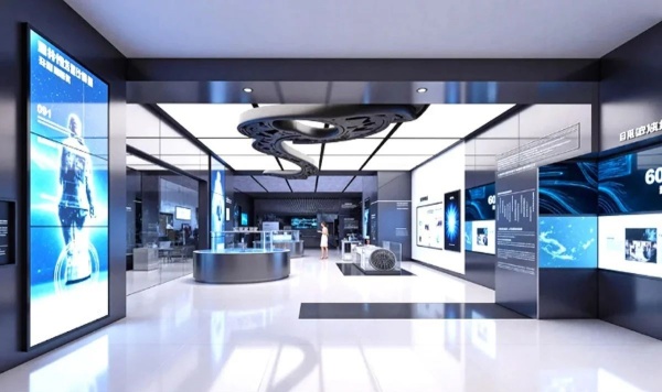 極簡科技風(fēng)展廳解碼未來企業(yè)的空間語言
