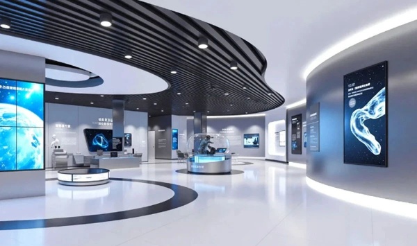 極簡科技風(fēng)展廳解碼未來企業(yè)的空間語言