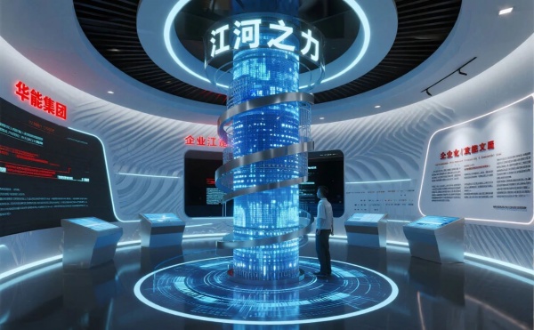 華能環保科技展廳里能摸到風、看到魚，還能穿越到 2050